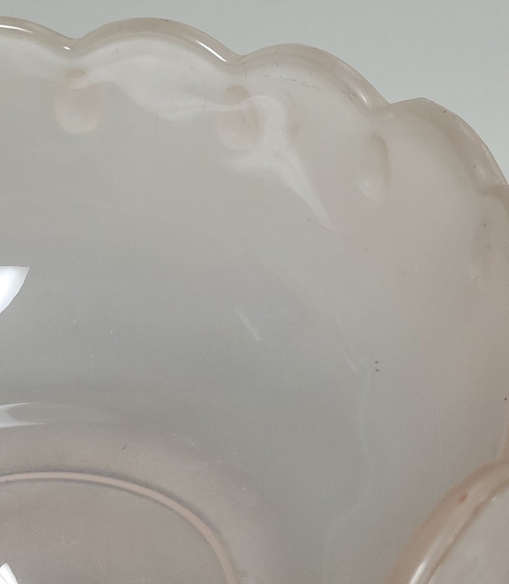 VTG Indiana Glass Teardrop Compote Satin Pink