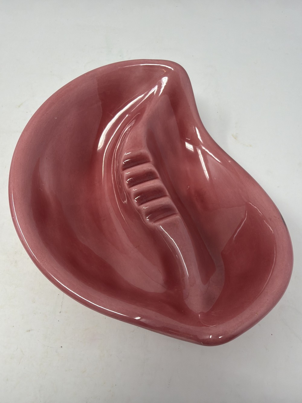 Mid Century Pink Ceramic Ashtray