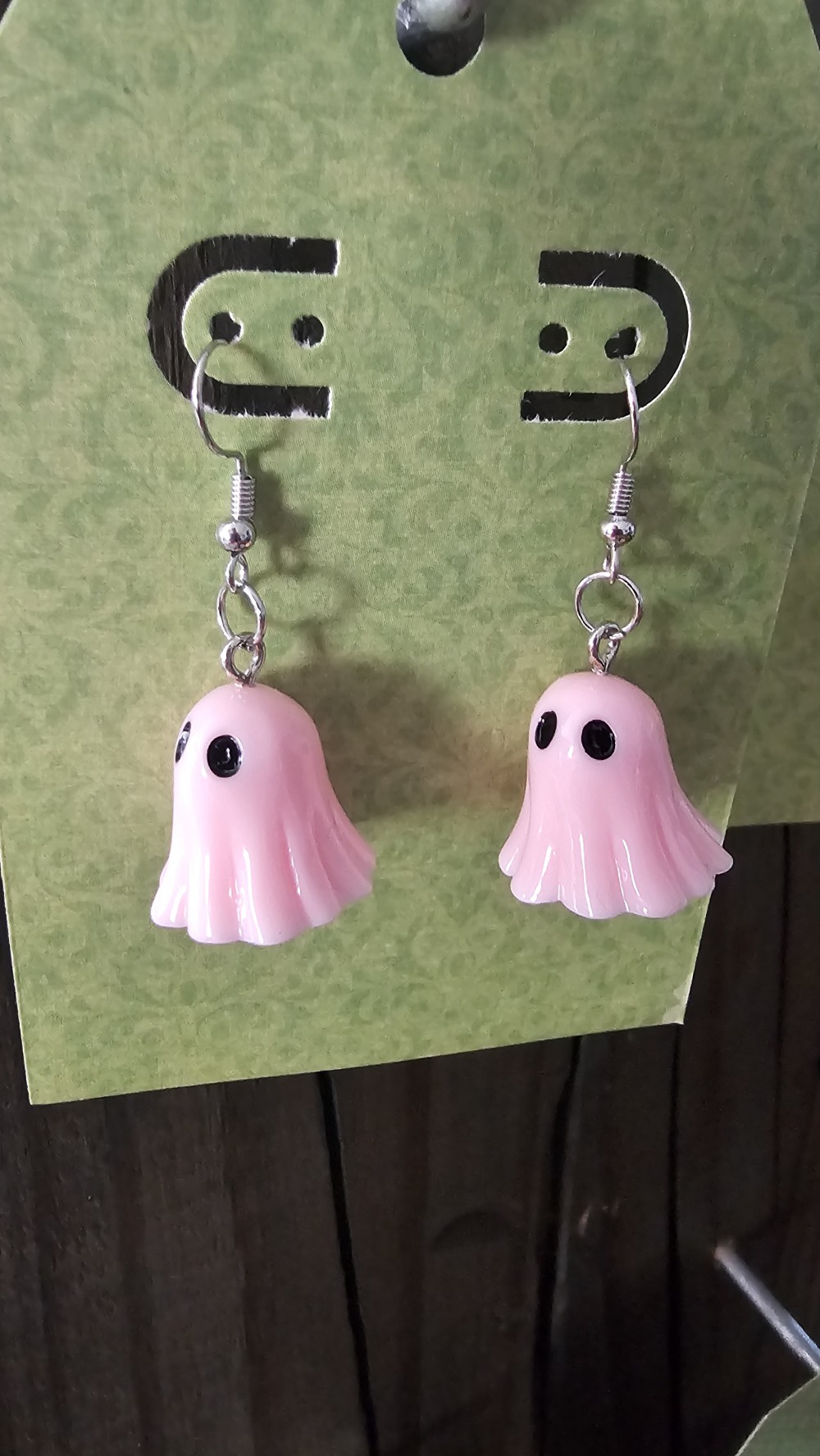 Ghost earrings (pink)