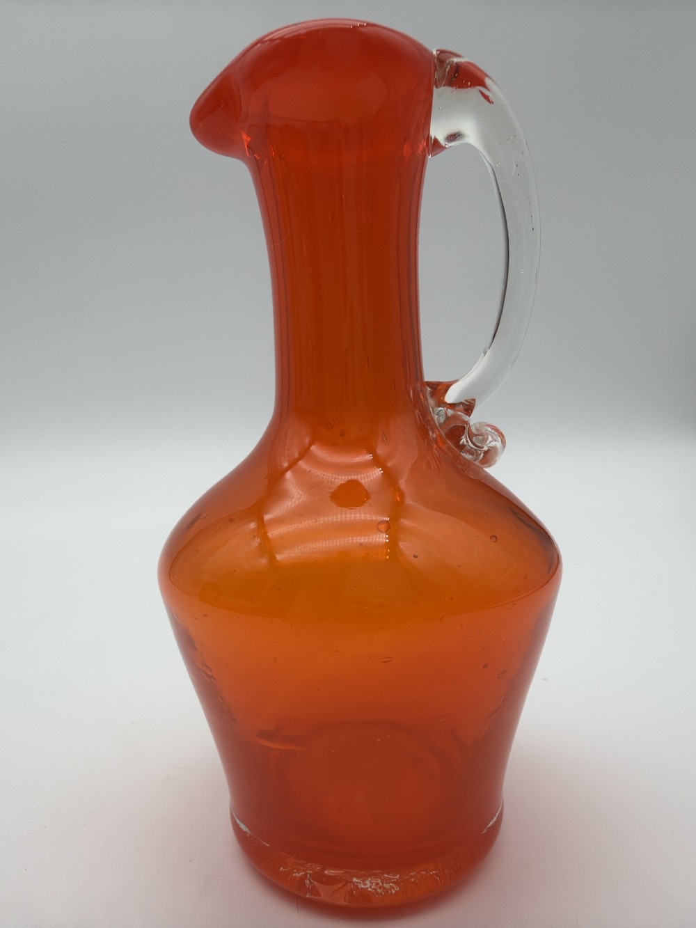 Hand Blown Orange Glass Vase