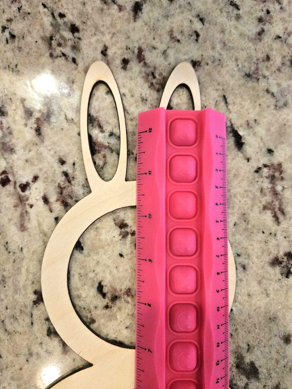 14 in Wood Laser Cut Bunny Monogram - Letter J