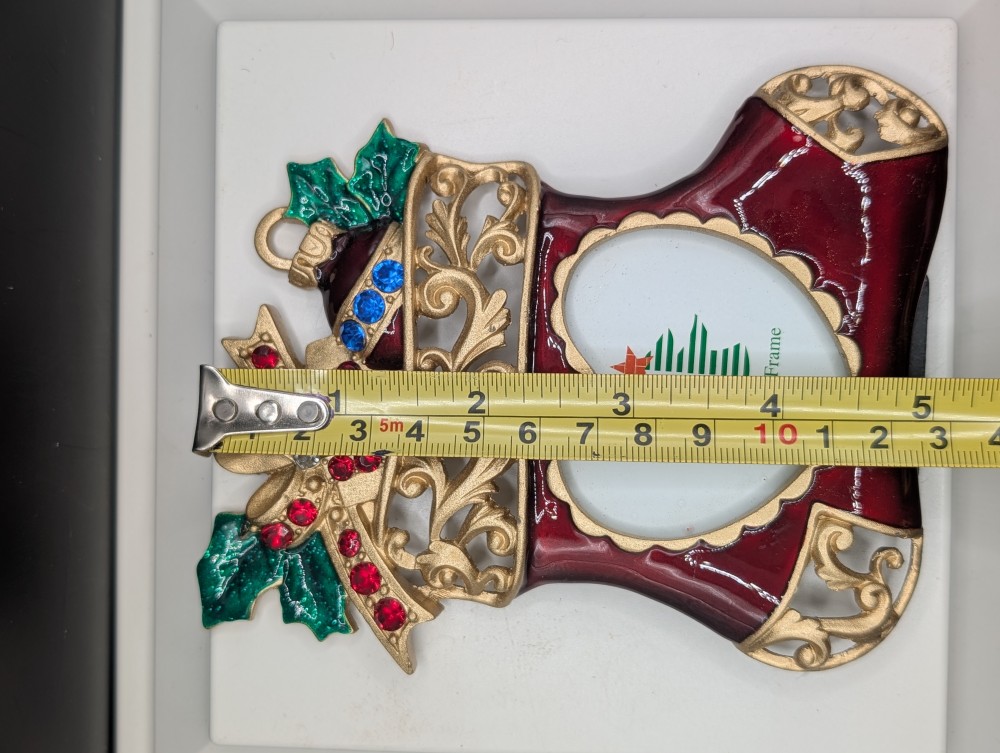 Small stocking enamel picture frame