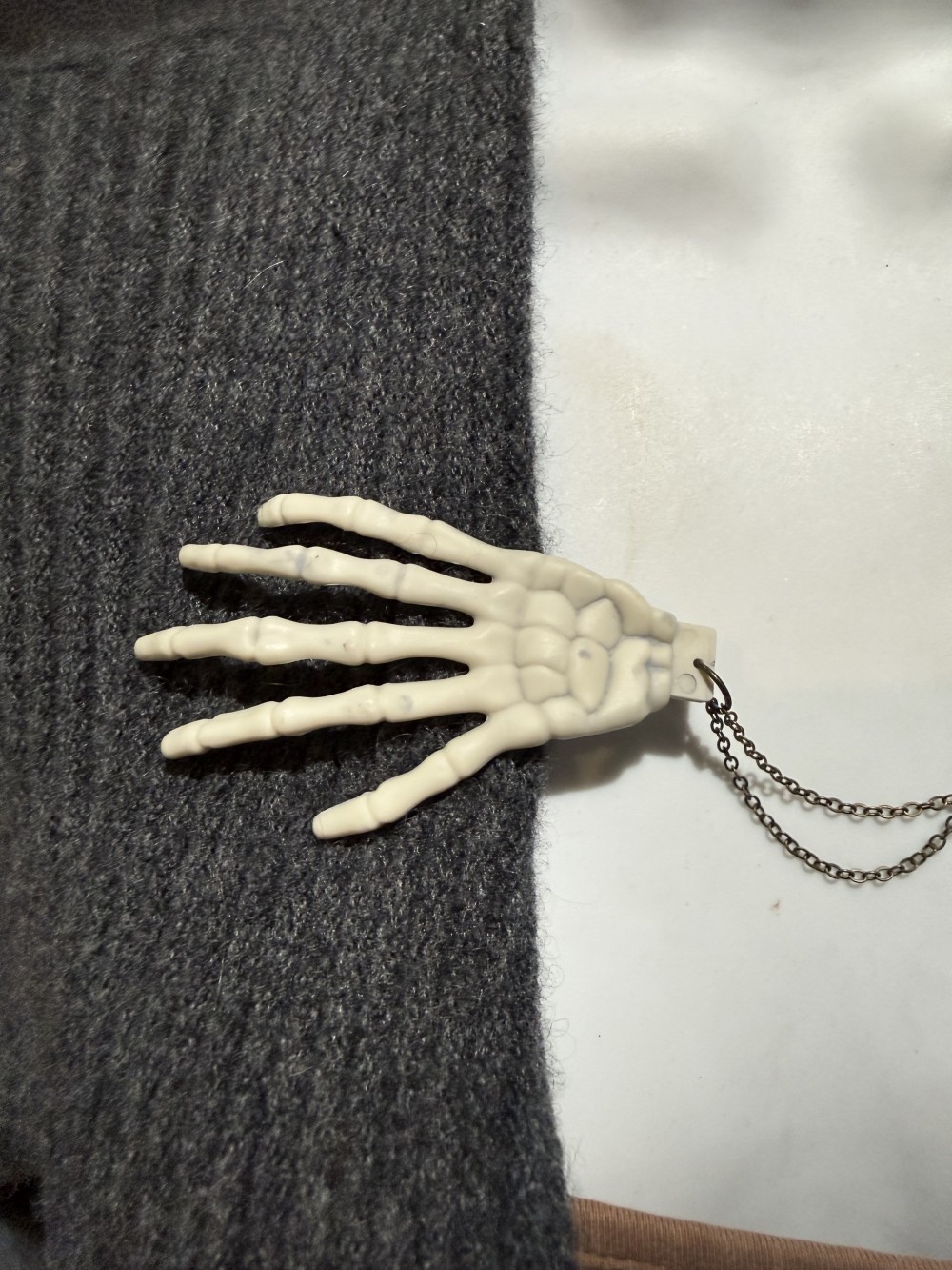 Sweater Clips - Skeleton Hands, Cloak Clip, Dress Clip, Collar Clip