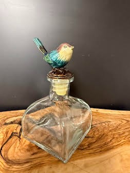 Perfume Bottle Enamel Bird Stopper