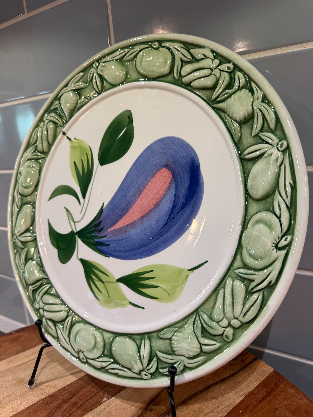 Vtg. Italian Majolica Vegetable Plate