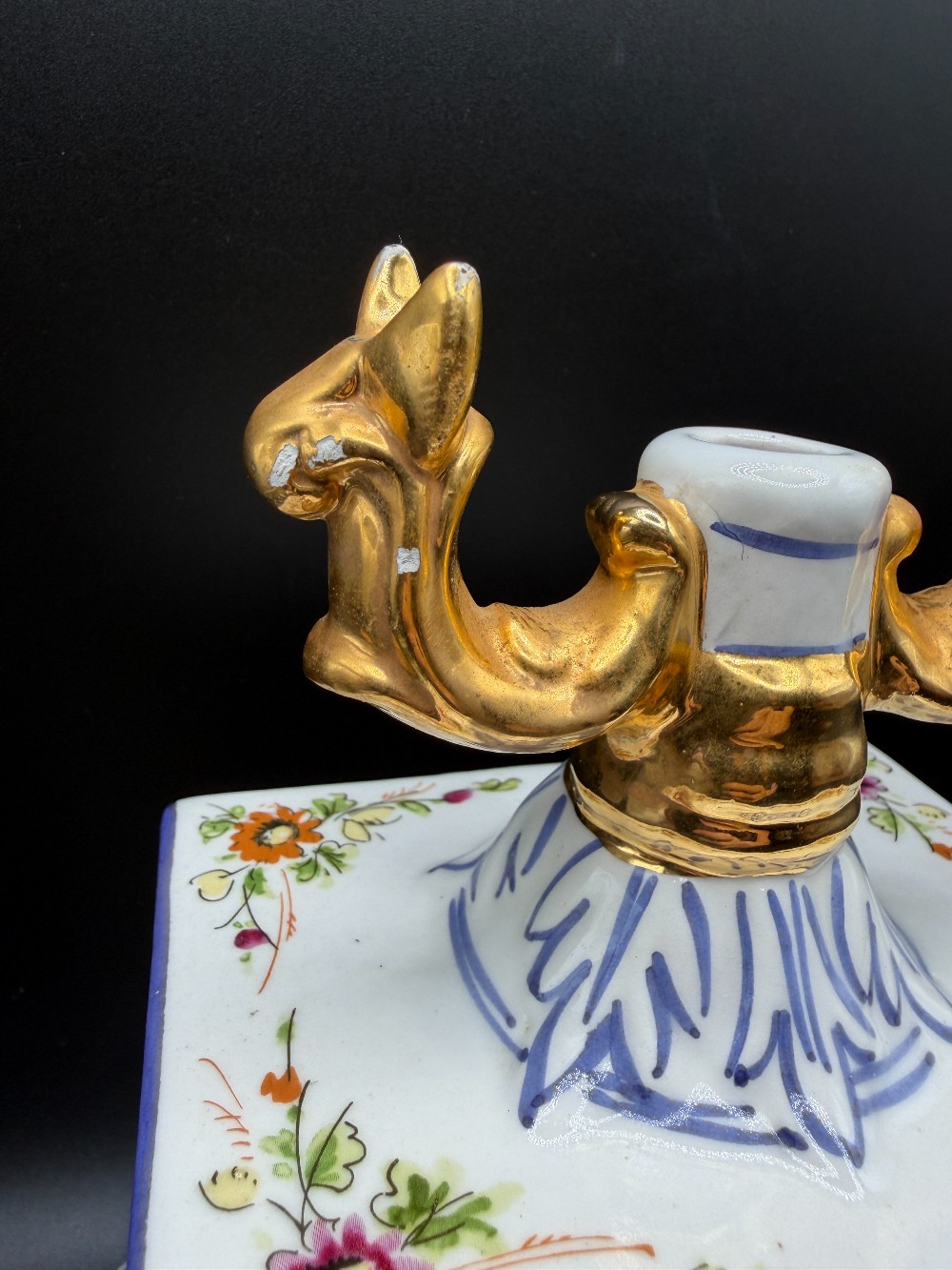 Vintage 1969 Cesare Italian Ceramic French Telephone Liquor Decanter - As Is
