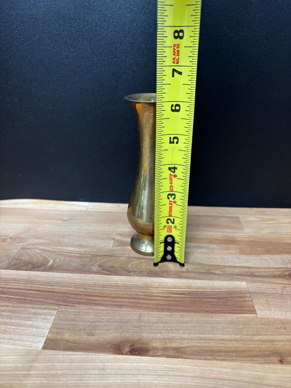 Brass Bud Vase Solid Brass Hand Made in India 6 Inch