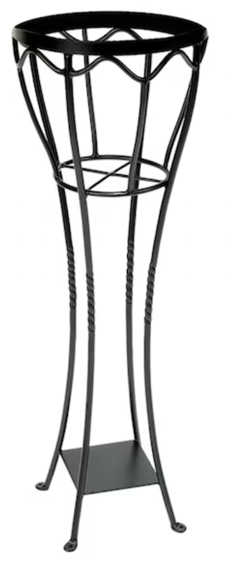 Iron plant stand graphite powder coat finish - Achla Designs: