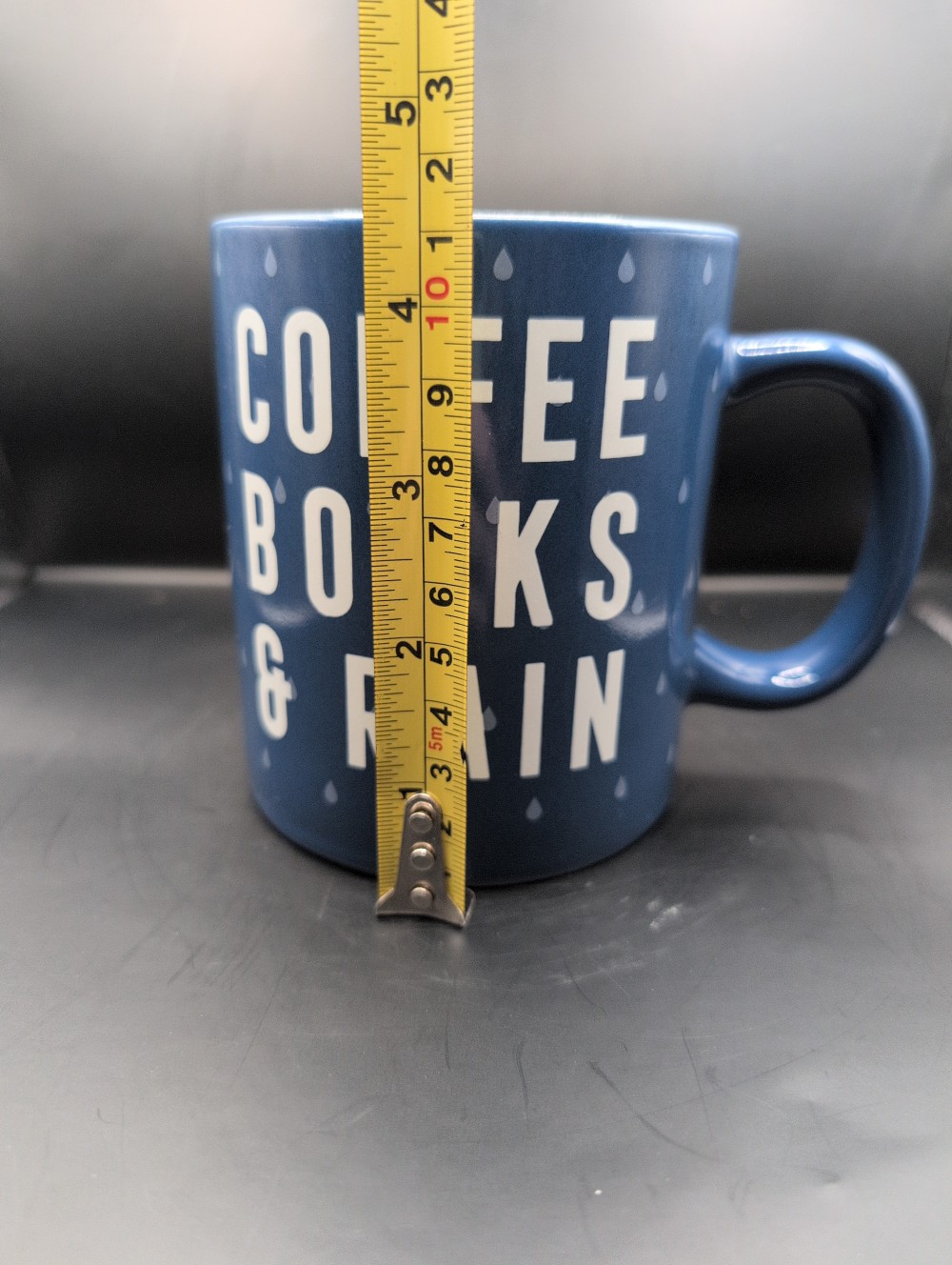 Coffee, Books, & Rain mug
