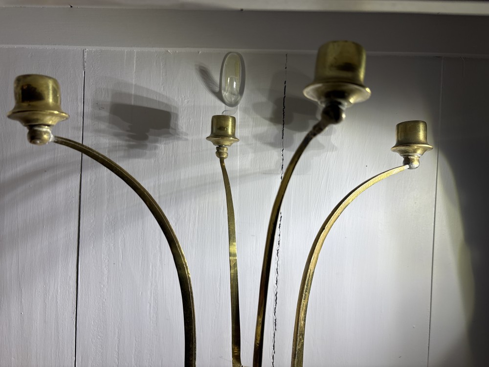 Brass Adjustable 4 Arm Candelabra ~14