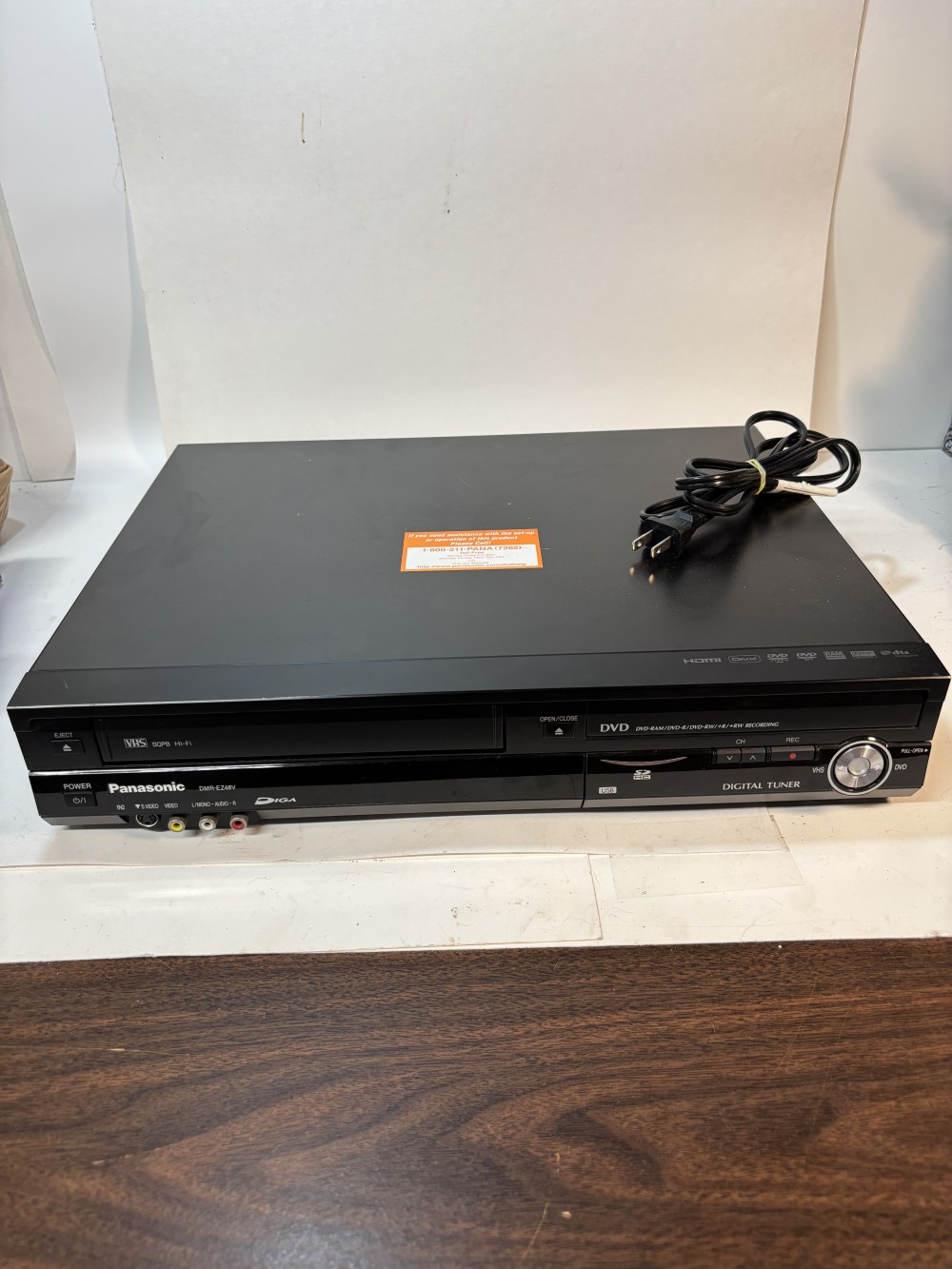 Panasonic DMR-EZ48V DVD Recorder VCR Combo - 1080p HDMI - Tested - NO REMOTE