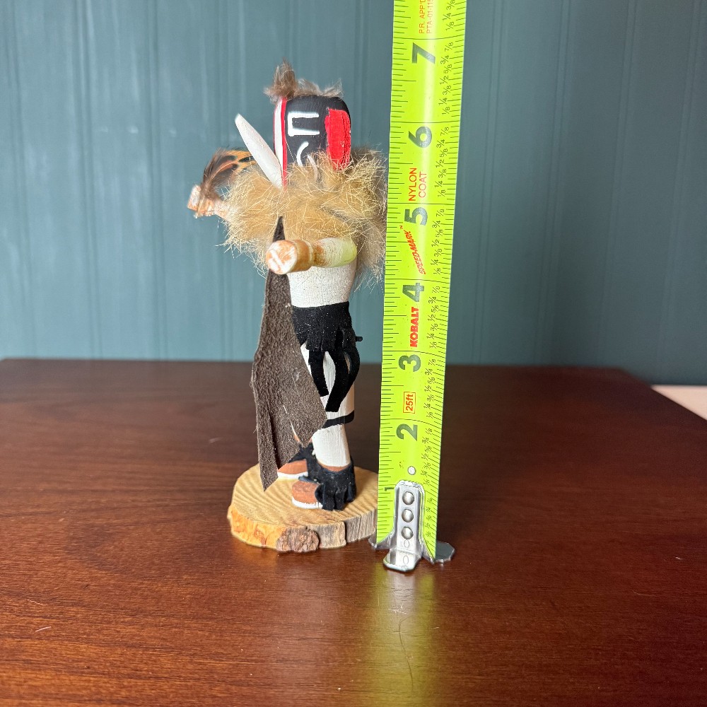Vintage Carved Wood Kokopelli Dancer Figurine Signed ST
