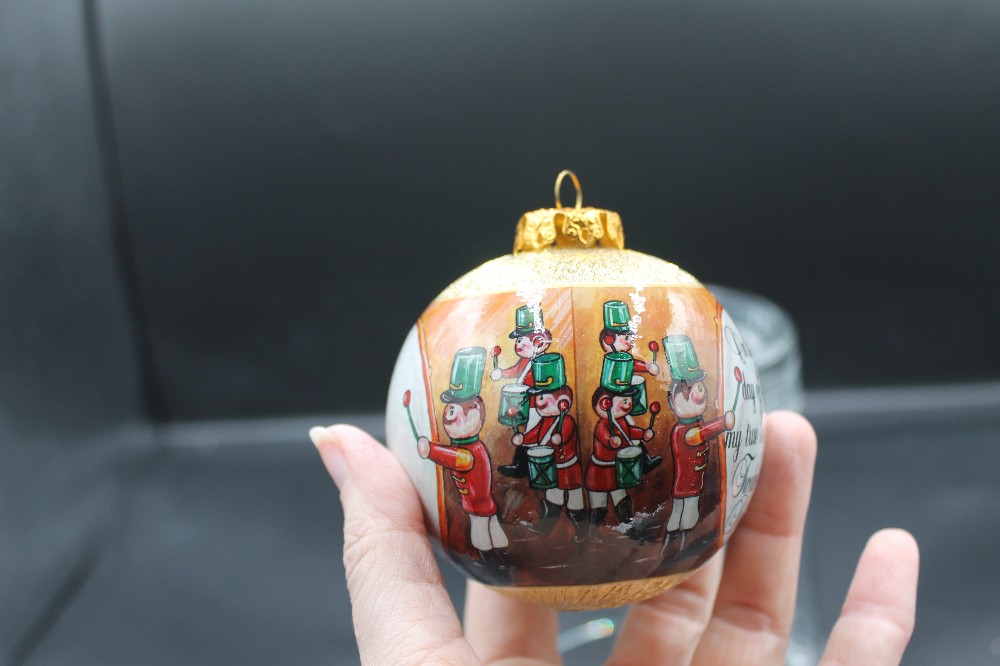 Complete set of 12 Days of Christmas ornaments in tin