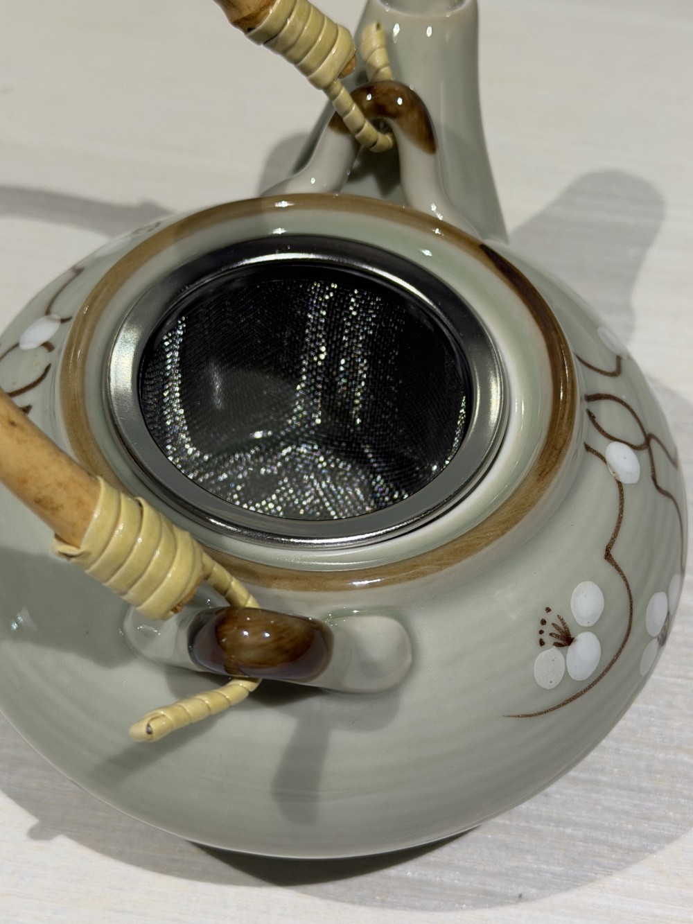 Vintage Small Floral Ceramic Teapot 5’