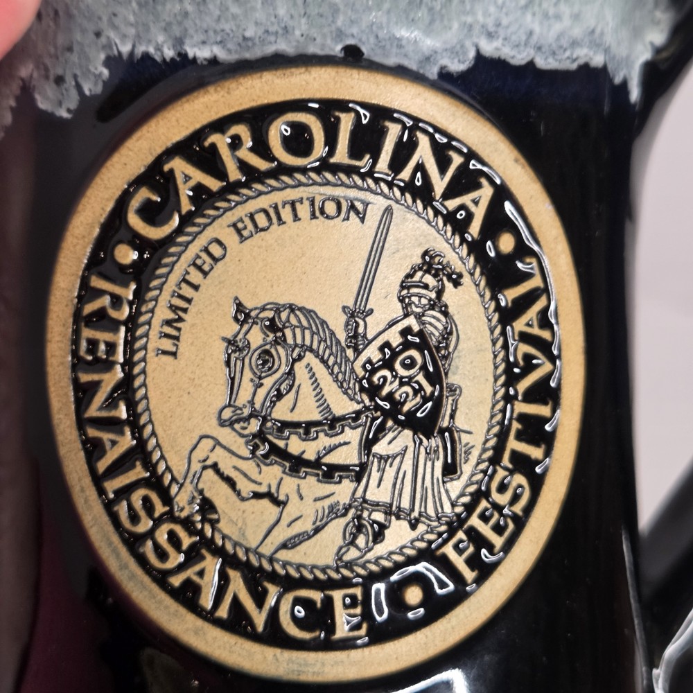VTG Grey Fox Pottery Limited Edition NC Renaissance Festival Tankard