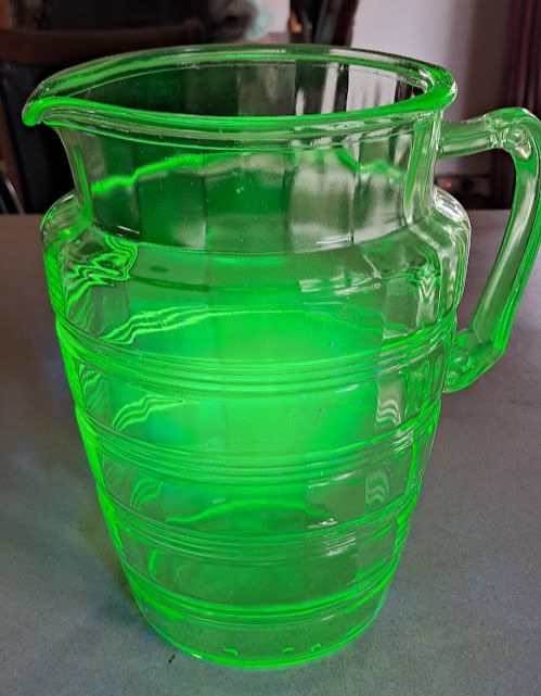 Uranium Pitcher, Anchor Hocking (1930's)