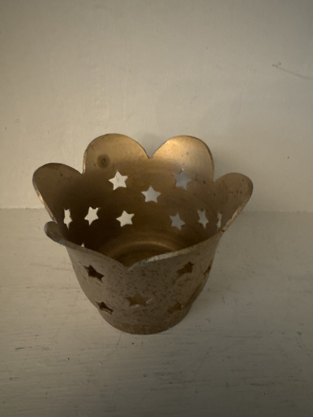 Star Brass Votive Candle Holder Scallop