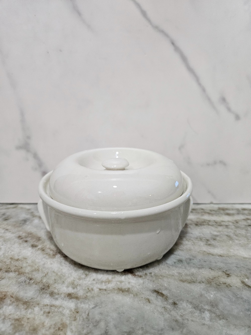 Halls white mini casserole dish