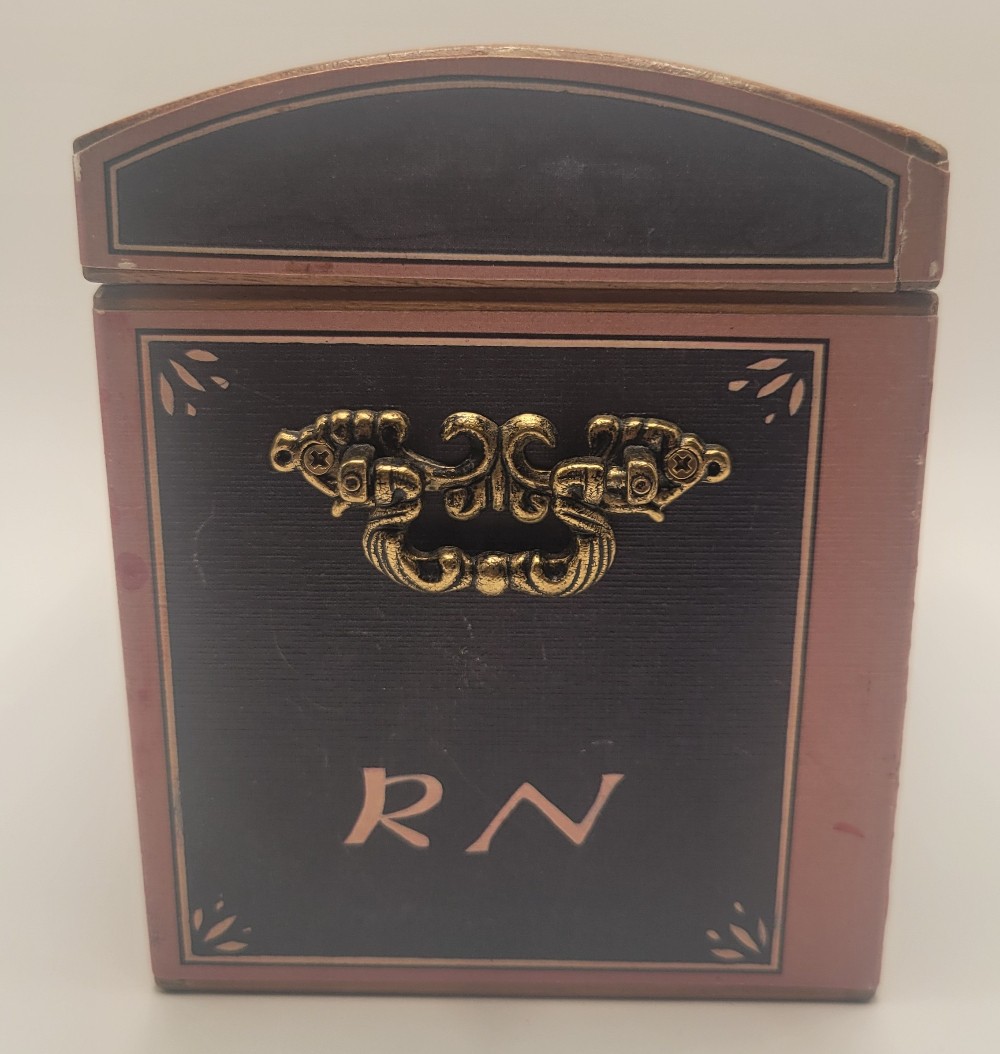 Vintage Midshipman T. Hardy Wooden Nautical Storage Chest