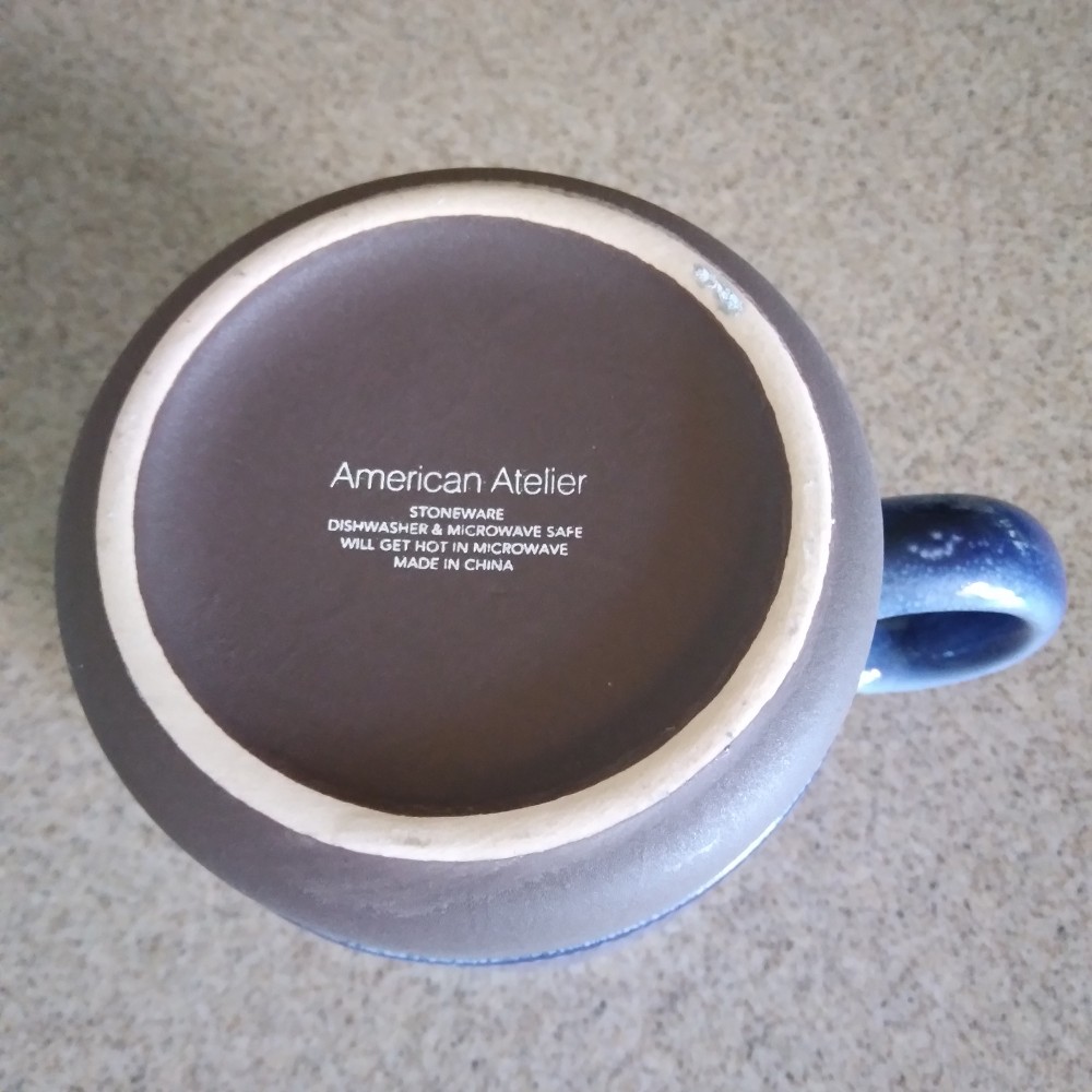 American Atelier Stoneware Blue Mug