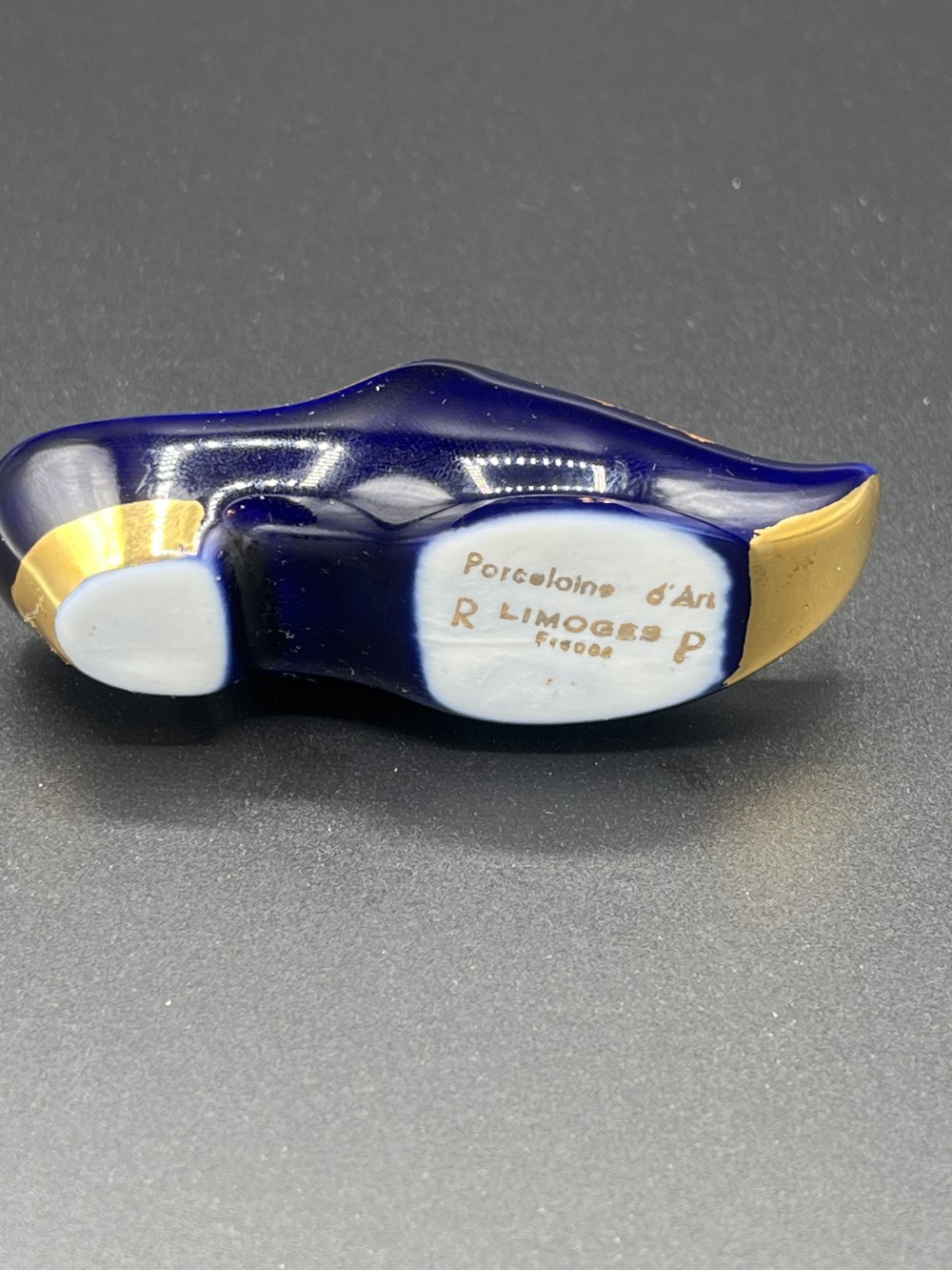 Vtg Limoges mini porcelain shoe
