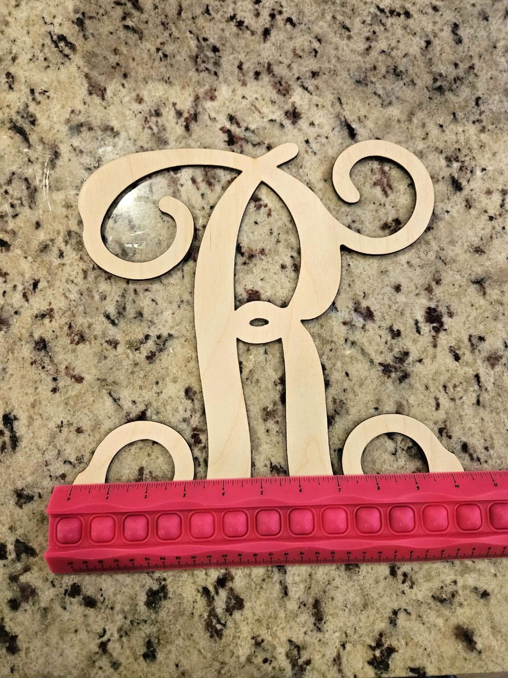 11.5 in Laser Cut Unfinished Wood Letter R