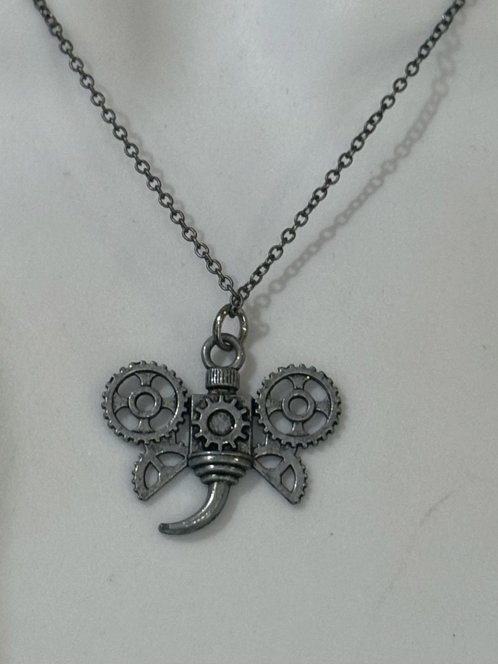 Pendant Necklace - Steampunk Insect in Pewter, Fly