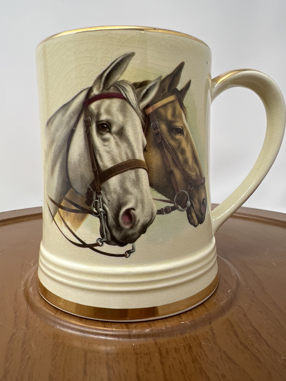 Royal Winton Grimwades — Equestrian Horse Heads Tankard