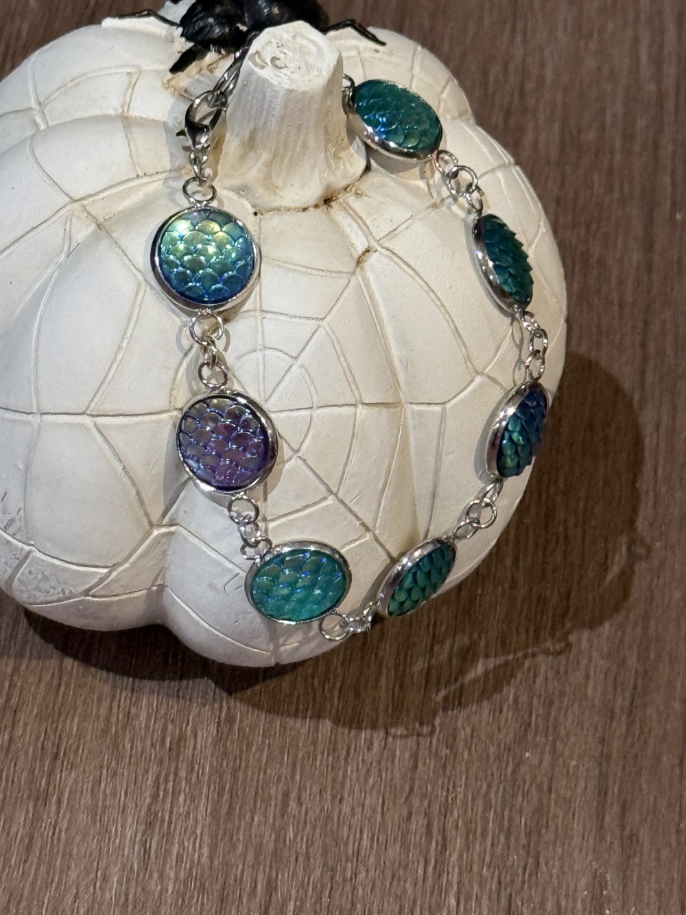 Bracelet Mermaid or Dragon Skin Medallions
