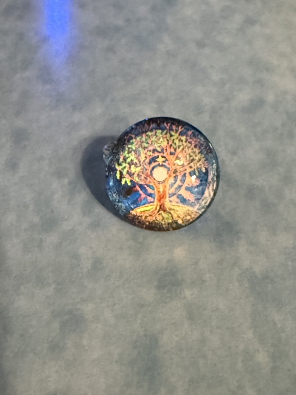 Adjustable Ring - Tree of Life Celestial Circle Background