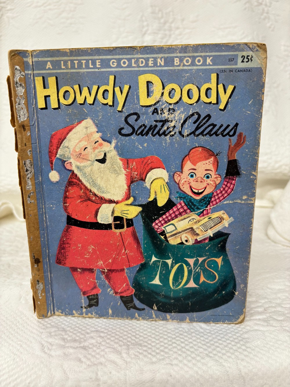 Vtg Howdy Doody & Santa Claus Little Golden Book 1955
