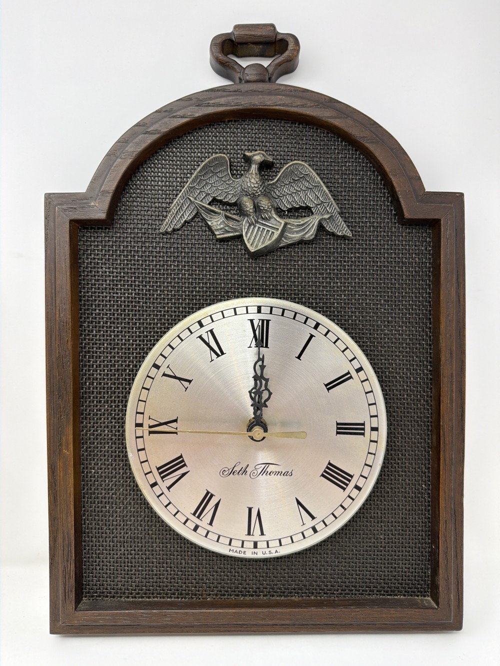 Vtg Seth Thomas Eagle Wall Clock