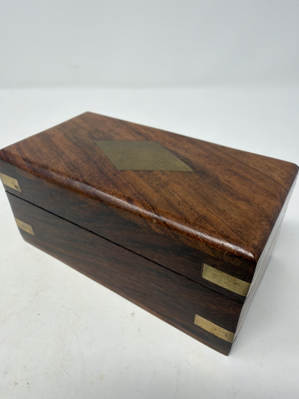 Vintage Brass Inlay Box