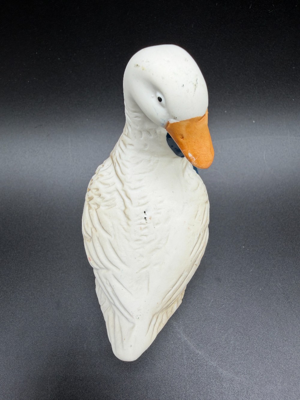 1980s Ceramic Bisque Goose Figurine