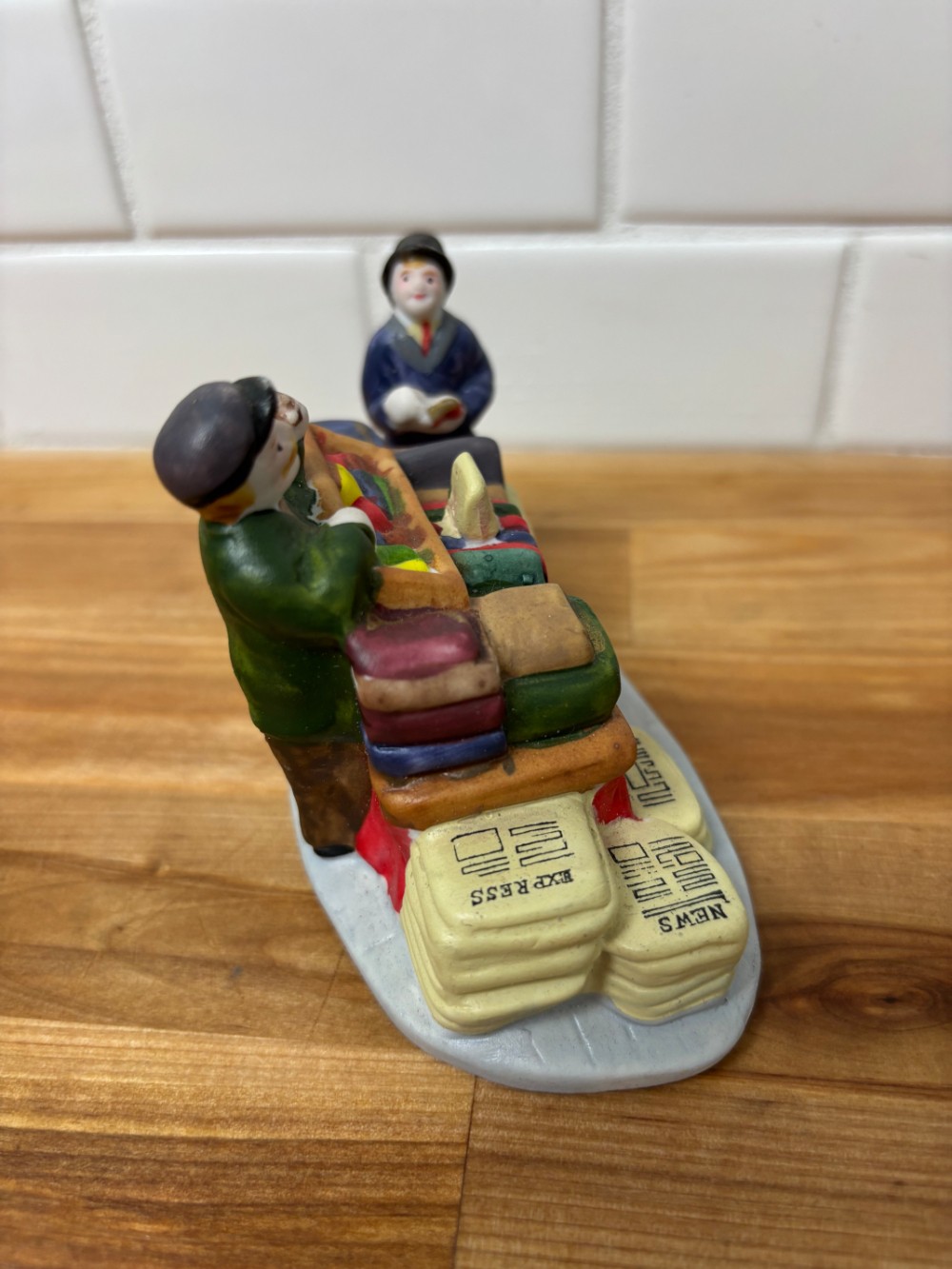Books for Sale Lemax Christmas Village Accessory Newspaper Vendor Figurine 1998