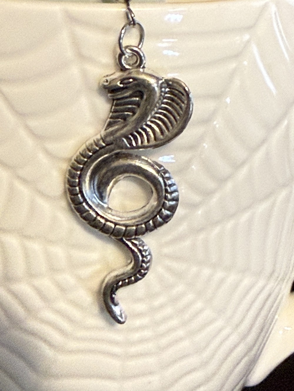 Earrings - Cobra Large in Silver Snake, Serpent, Snakes, Serpents