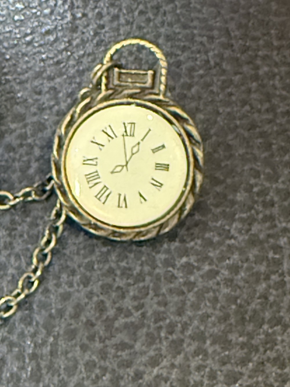 Sweater Pins - Clock Pocket Watch White Face Bronze