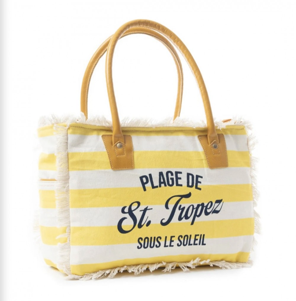 Bag Tote Myrabag Saint Tropez Yellow Stripe