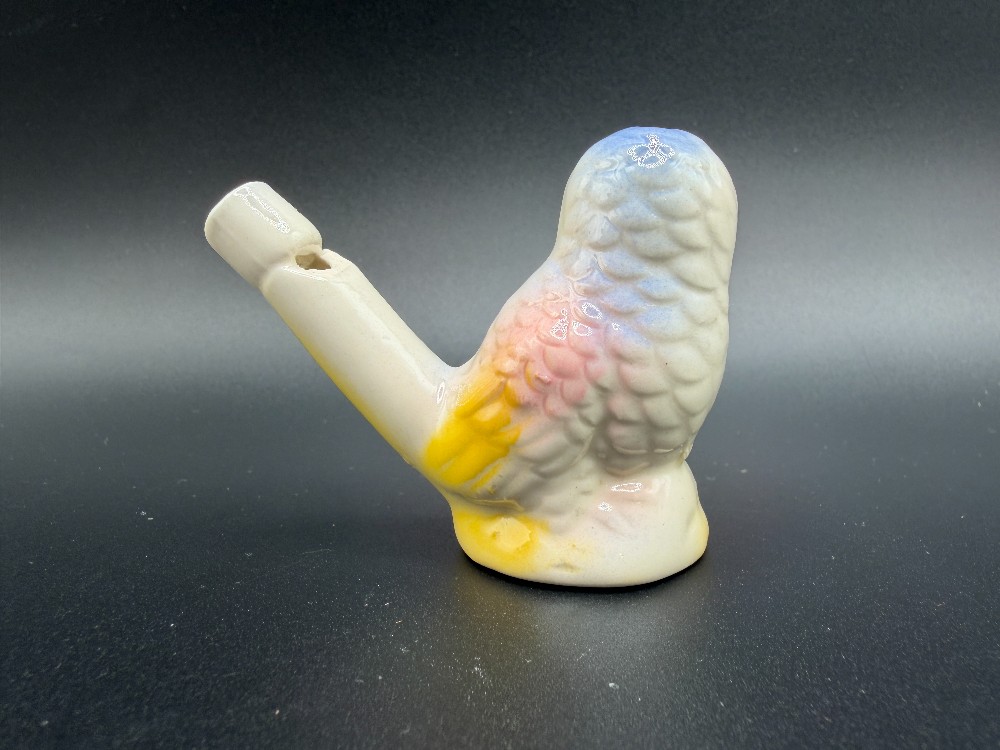 Ceramic Owl Bird Shaped Water Whistle