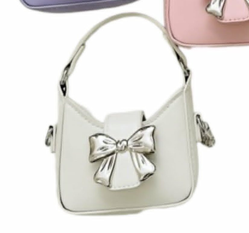Bow Faux Leather Mini Purse