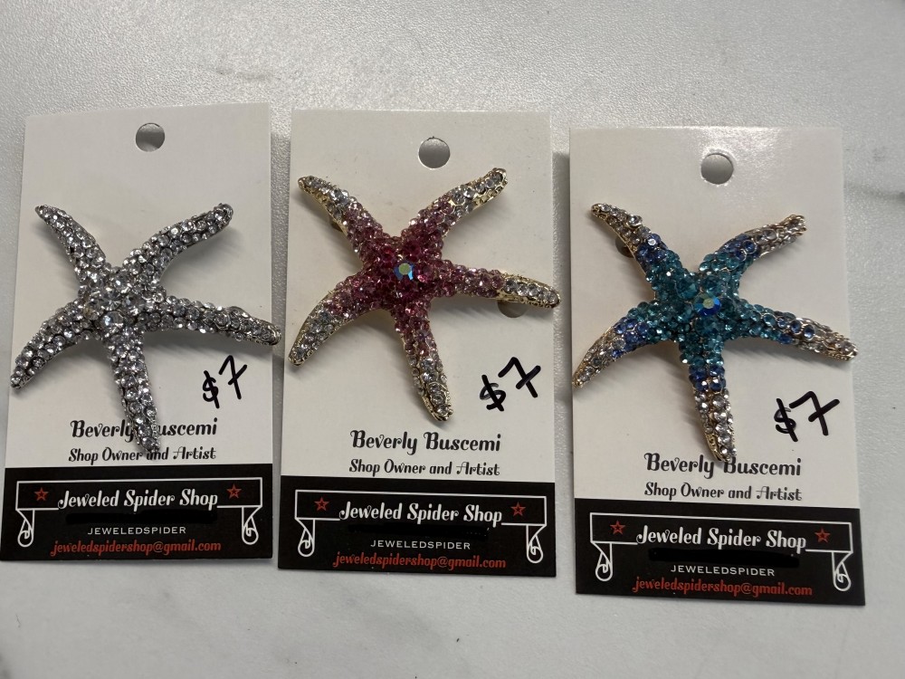 Brooch Pin - Rhinestone Starfish