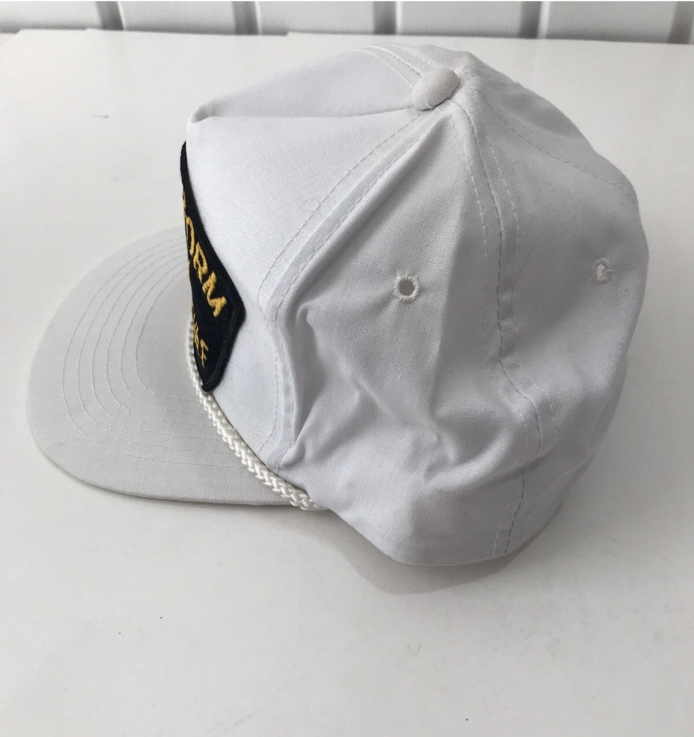 Hat Desert Storm Navy Persian Gulf Vintage Snapback Rope Cap Made in Korea