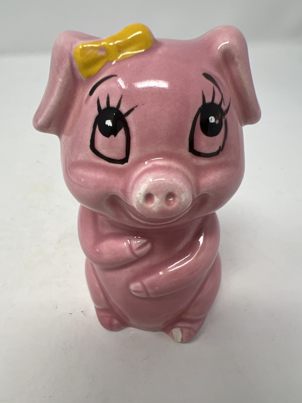 Vintage Single Shaker Sweet Pig with Bow — AS IS