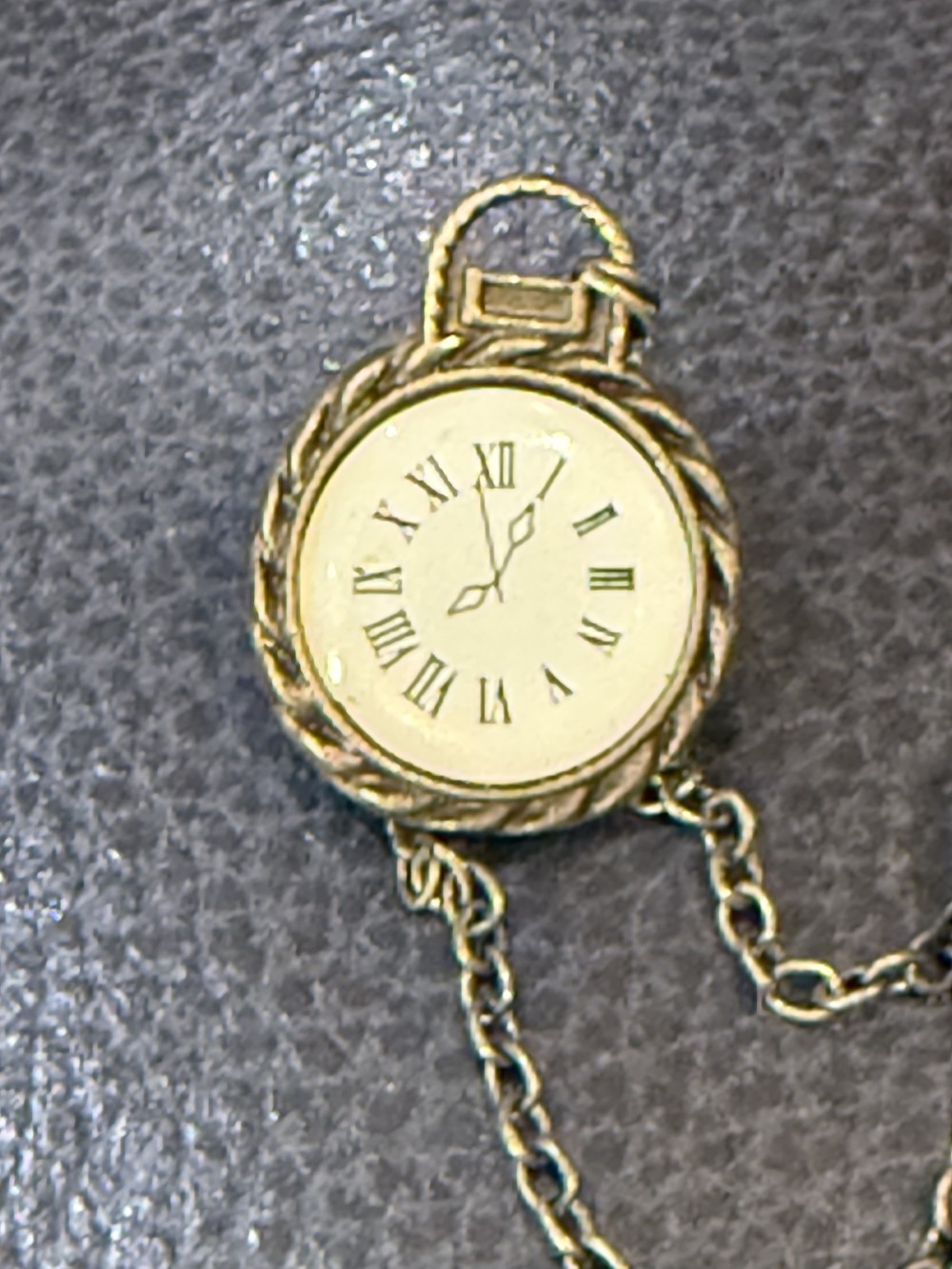 Sweater Pins - Clock Pocket Watch White Face Bronze