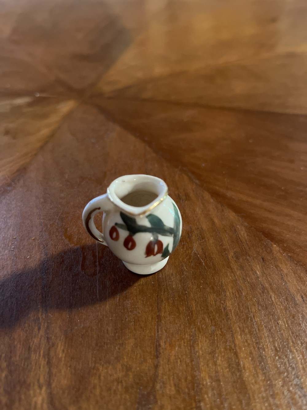 Vtg mini ceramic pitcher - 1” tall
