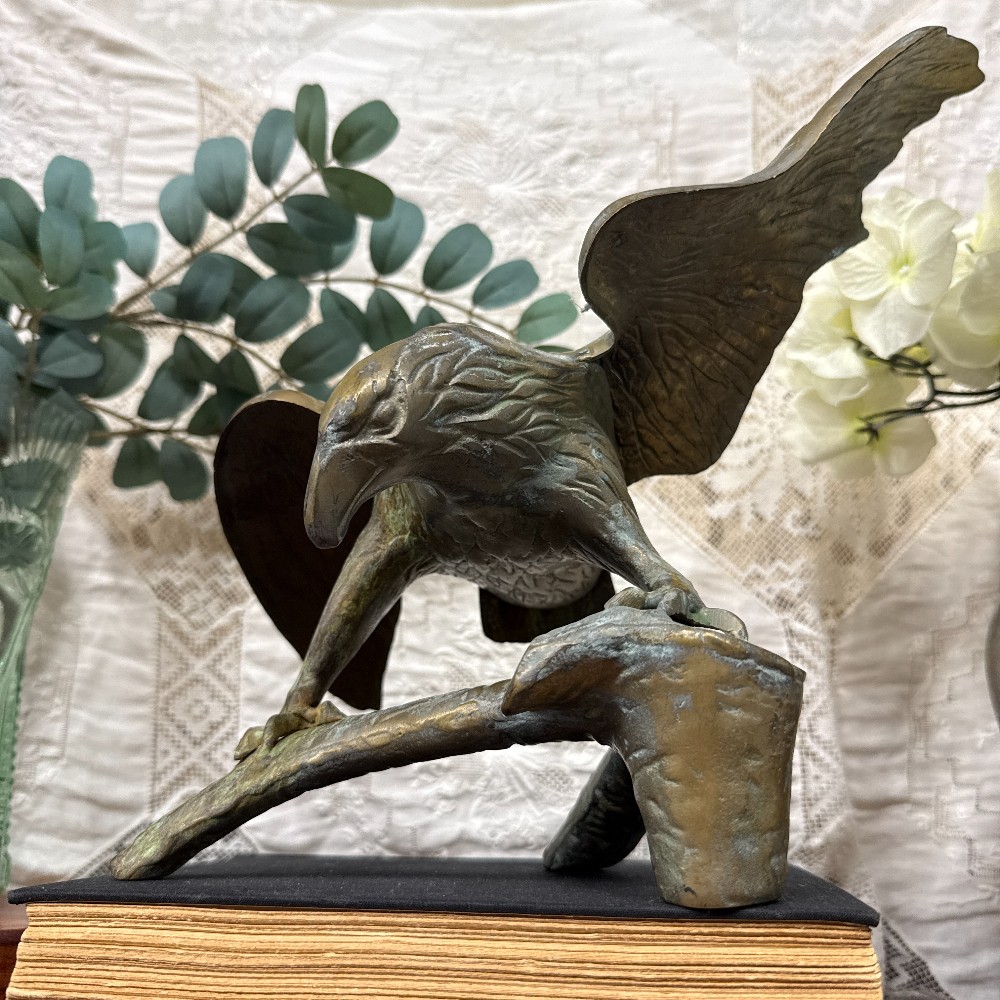 Vintage Brass Eagle Sculpture