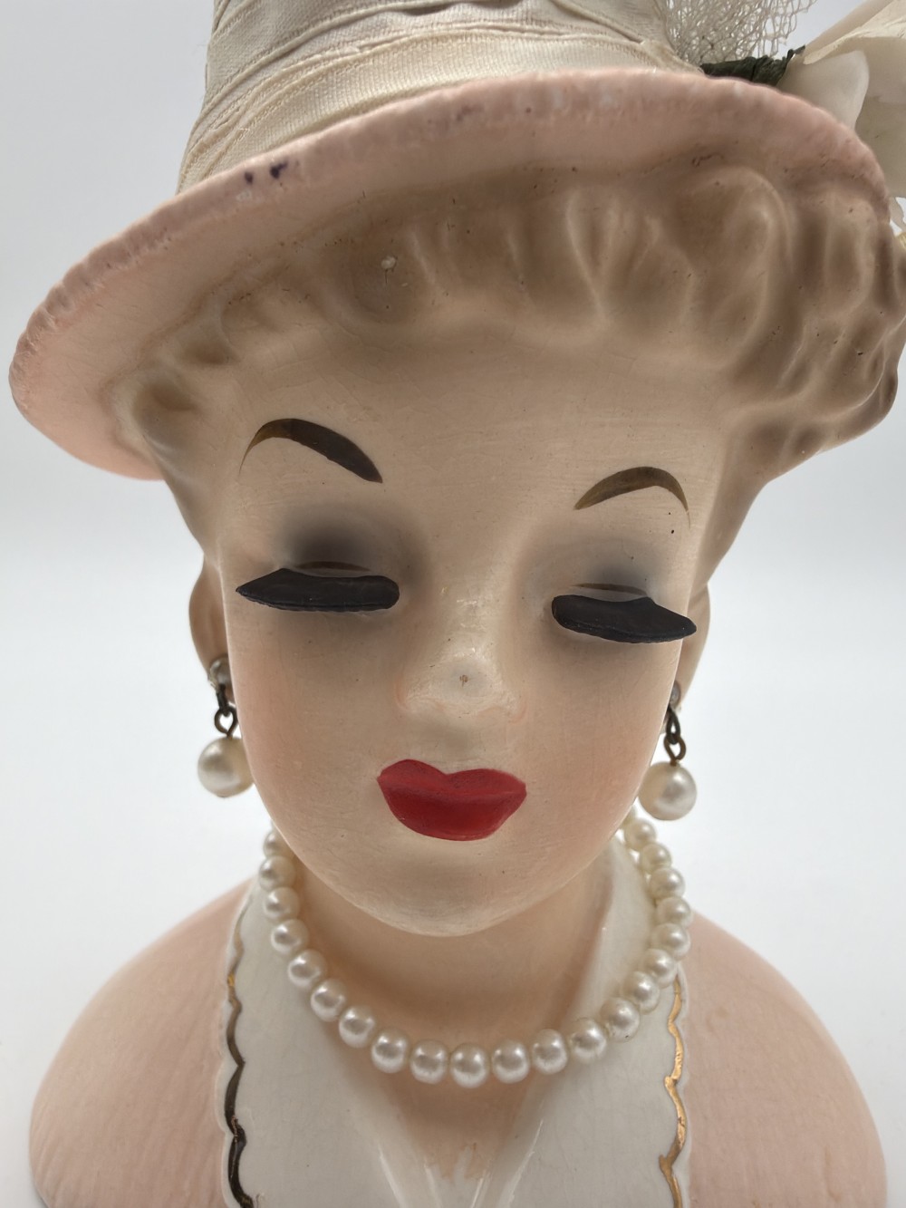 Vintage INARCO Lady Head Vase 1963