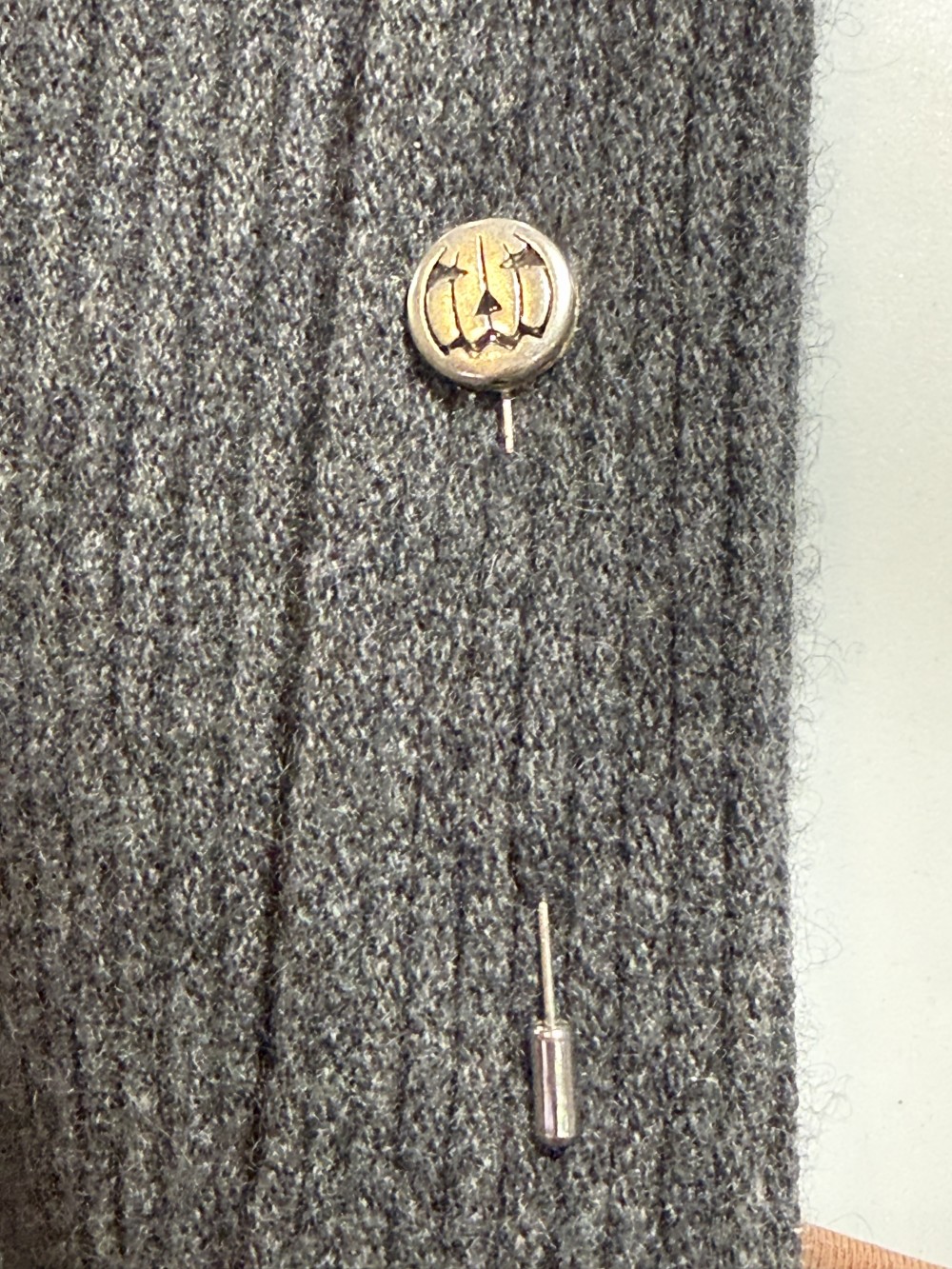 Hat Pin, Scarf Pin - Jack O Lantern,  Lapel Pin