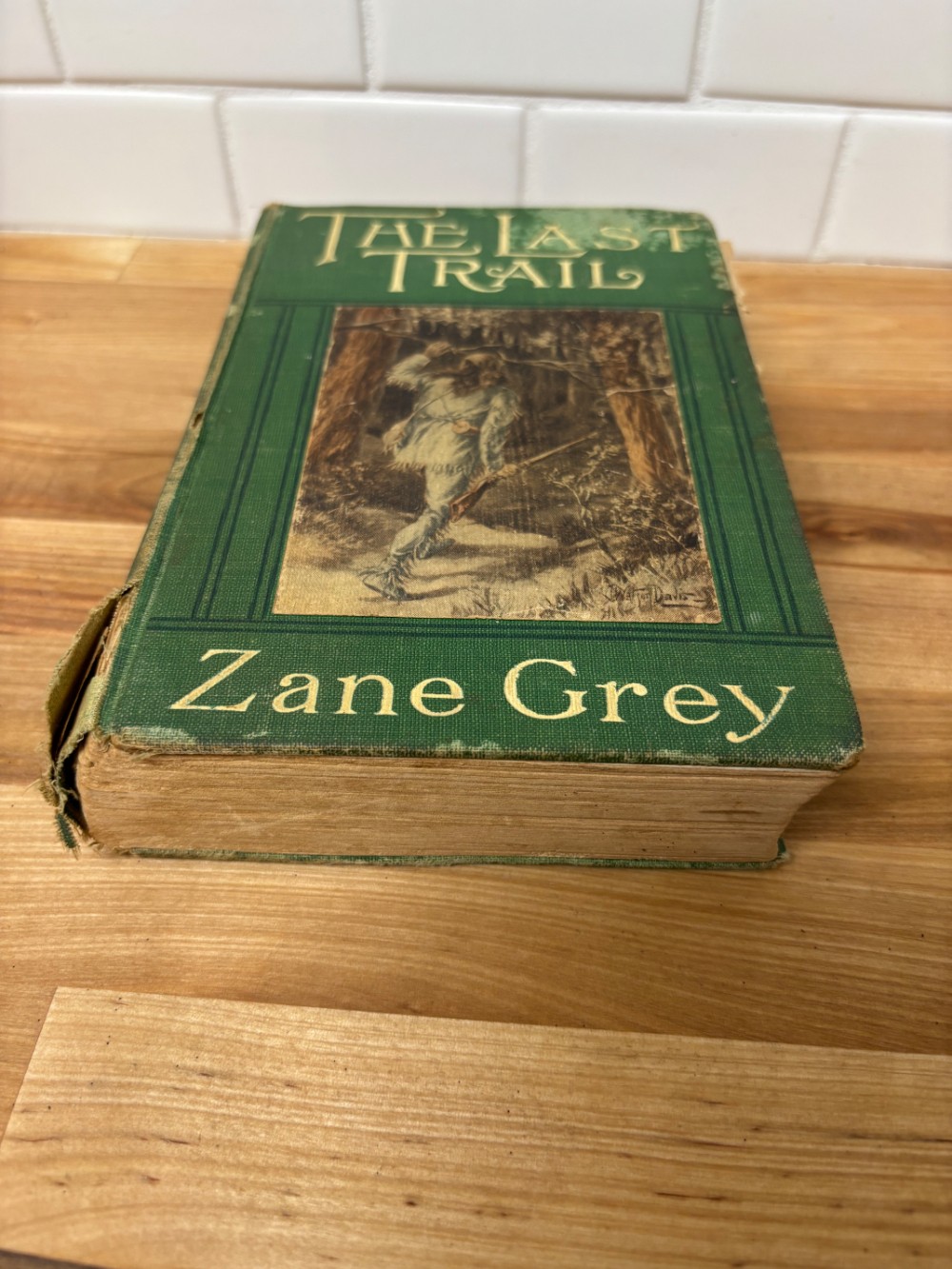 Book The Last Trail by Zane Grey Antique 1909 A.L. Burt Hardcover Western Novel