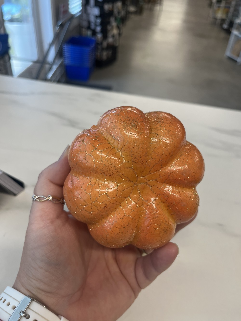 Orange decorative foam pumpkin